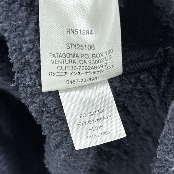 Patagonia Hoodie Womens Small Blue Fleece Cowl Neck Hoody Diamond Pullover Cozy - Picture 8 of 14